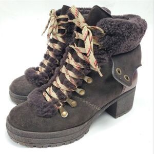 See by Chloé Eileen Chunky Block Heel Boot Size 37